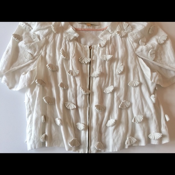 Anthropologie Leifsdottir 8 Linen Bow Jacket - Picture 3 of 4